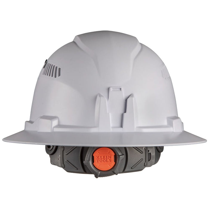 Klein Tools Class C Vented Hard Hat Full Brim with Rechargeable Headlamp, Model 60407RL