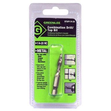 Greenlee Combination Drill and Tap Bit, 1/4-20NC, Model DTAP1/4-20 - Orka