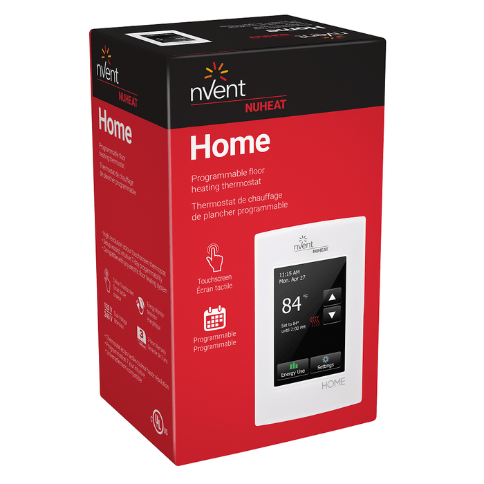 nVent Nuheat Home - Touchscreen & Programmable Floor Heating Thermostat (dual voltage) - AC0056 - Orka