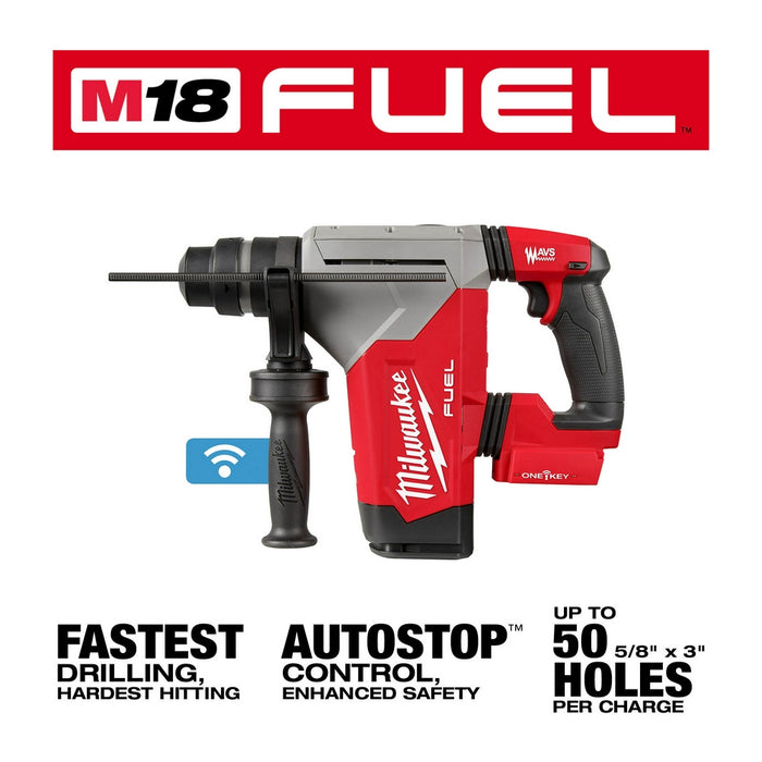 Milwaukee M18 FUEL™ 1-1/8" SDS Plus Rotary Hammer w/ ONE-KEY™