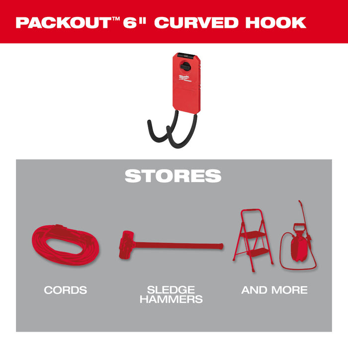 Milwaukee PACKOUT™ 6” Curved Hook