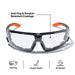 Klein Tools Low-Profile Gasket Safety Glasses, Clear Lens