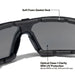 Klein Tools Low-Profile Gasket Safety Glasses, Gray Lens