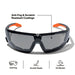 Klein Tools Low-Profile Gasket Safety Glasses, Gray Lens