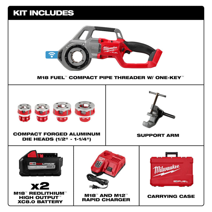 Milwaukee M18 FUEL Compact Threader w/Dies