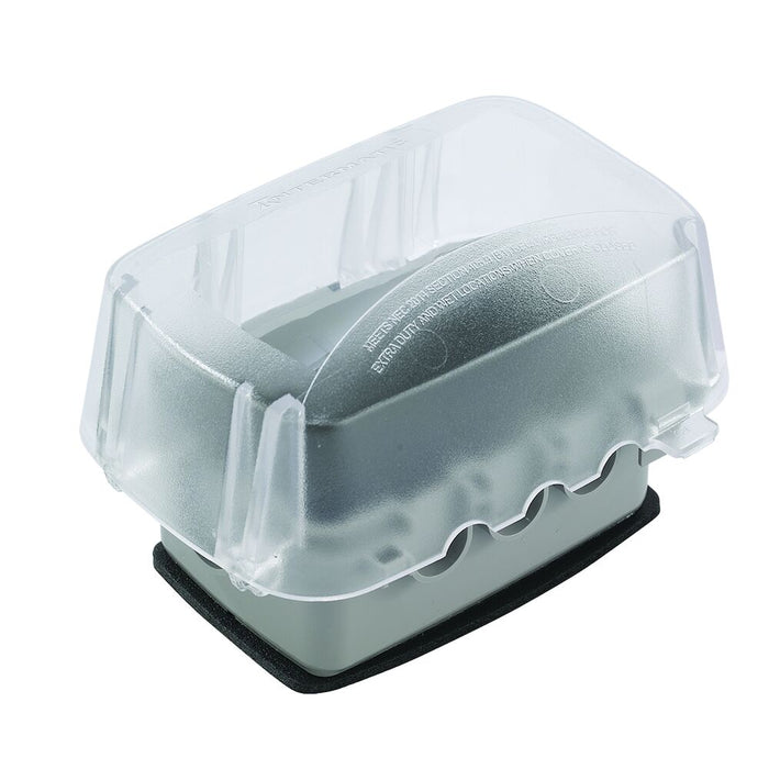 Intermatic Clear Vertical/Horizontal Extra-Duty Plastic In-Use Weatherproof Cover, Single Gang 3.6255" Deep, Model WP5110C