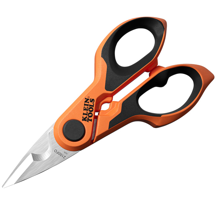 Klein Tools Compact Cable Stripping Electrician Scissors, 6-Inch