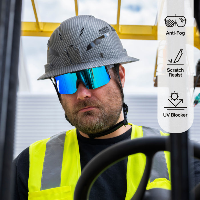 Klein Tools Mirrored Blade Safety Glasses, Blue Lens
