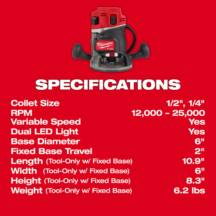 Milwaukee M18 FUEL™  1/2" Router