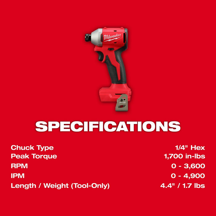Milwaukee M18™ Compact Brushless 1/4" Hex Impact Driver