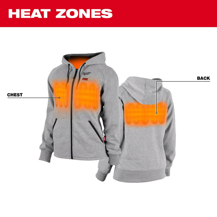 Milwaukee M12™ Women's Heated Hoodie Kit Gray Medium