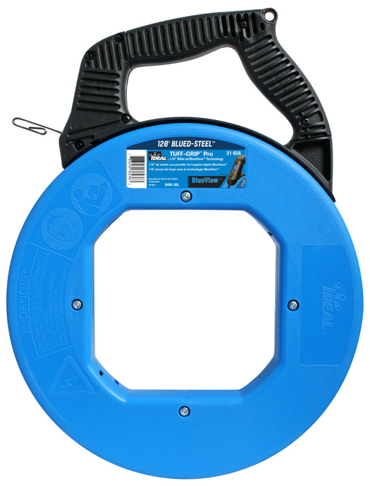 IDEAL Blued-Steel™ Fish Tape w/BlueView™ Digital Display 120'