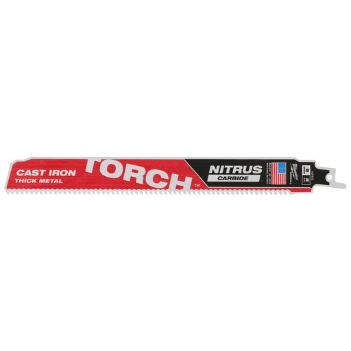 Milwaukee 9" 8 TPI TORCH™ with NITRUS™ Carbide for Cast Iron SAWZALL® Blade (1 PK)