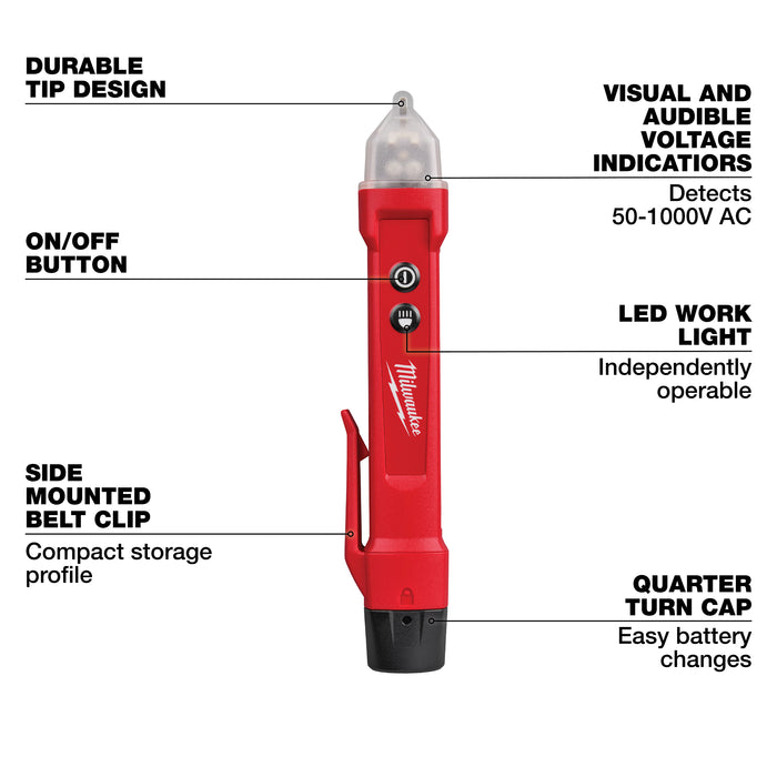 Milwaukee Digital GFCI Receptacle Tester and Voltage Detector w/ LED