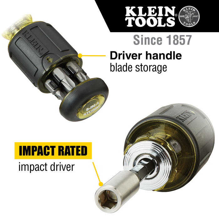 Klein Tools Flip Socket, Mini Ratchet and Multi-Bit Driver Set, 3-Piece, Model 85515HD*