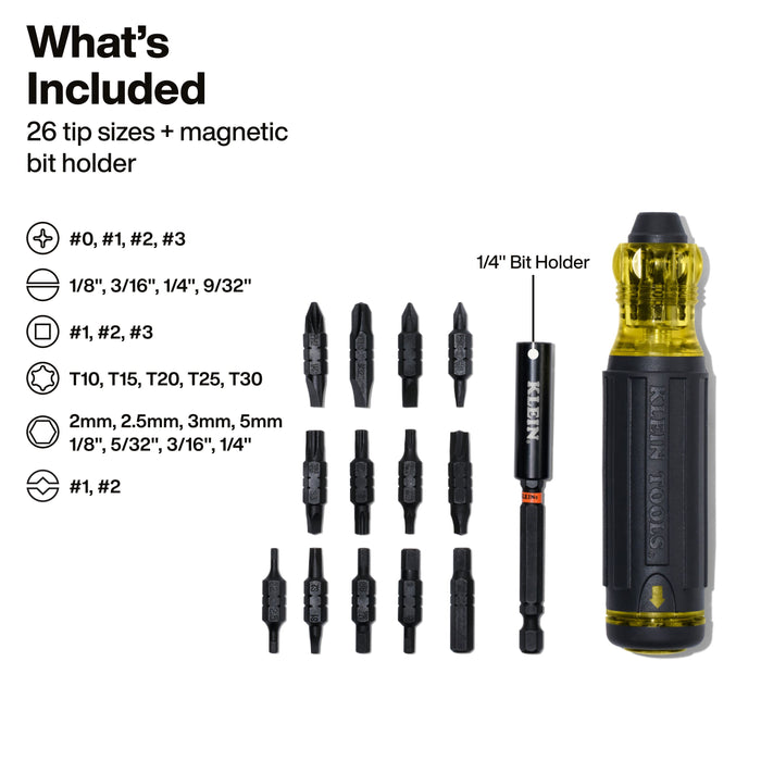Klein Tools 27-in-1 Impact-Rated Multi-Bit Screwdriver