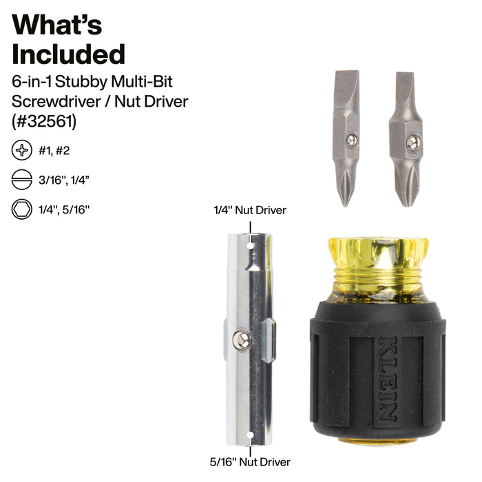 Klein Tools Multi-Bit Screwdriver/Nut Driver Set, 3-Piece