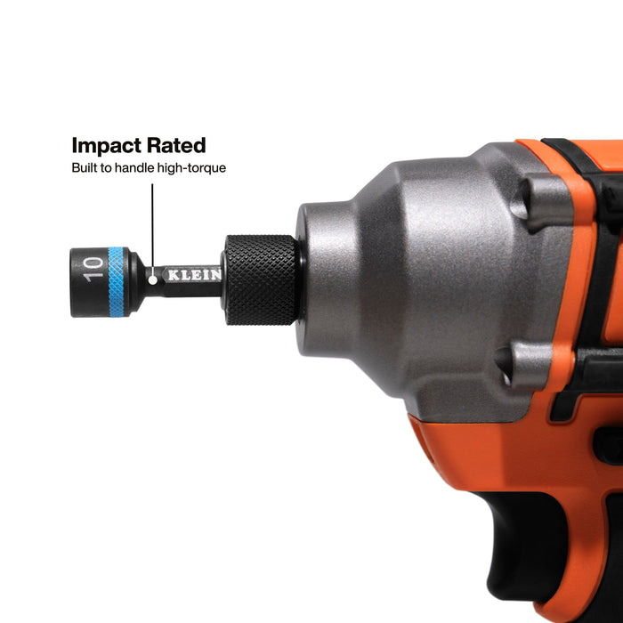 Klein Tools Magnetic Power Nut Setters, 2-Inch Shaft, 6-Piece Metric