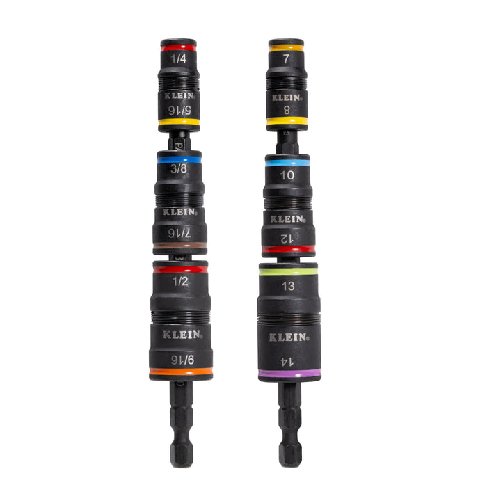 Klein Tools Impact-Rated Flip Socket Set, SAE and Metric