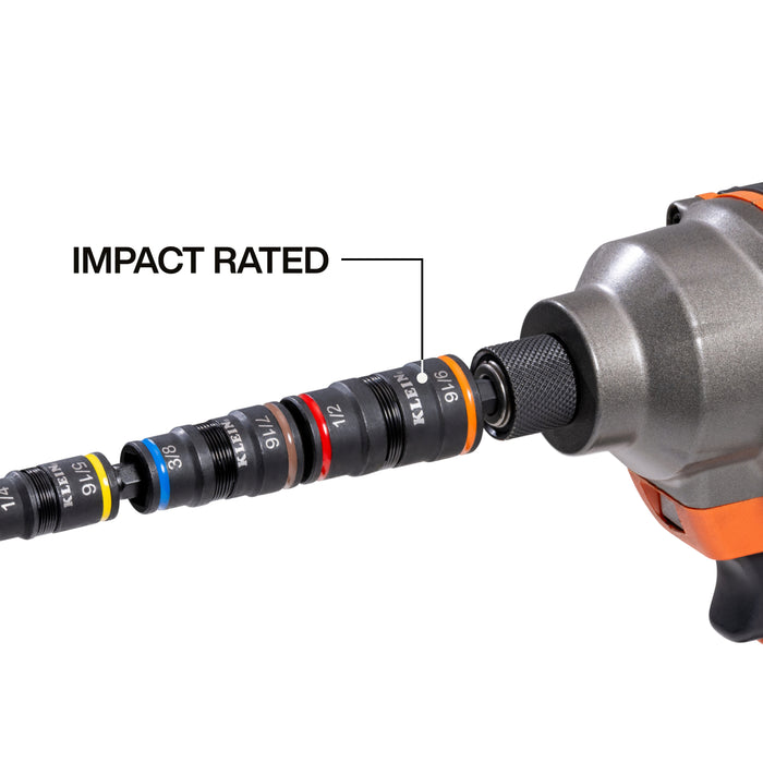 Klein Tools Impact-Rated Flip Socket Set, SAE and Metric