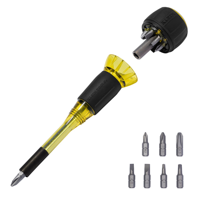 Klein Tools 8-in-1 Tru-Grip Screwdriver with Stubby