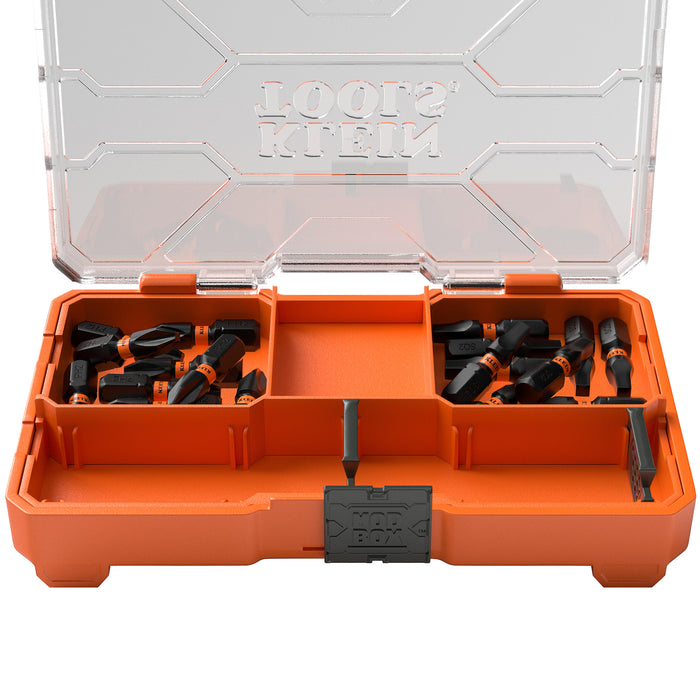 Klein Tools Slim ProFlex Impact-Rated Bit Set, Phillips #2 and Square #2, 20-Piece