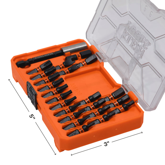 Klein Tools Slim ProFlex Impact-Rated Tamperproof Security Bit Set, 23-Piece