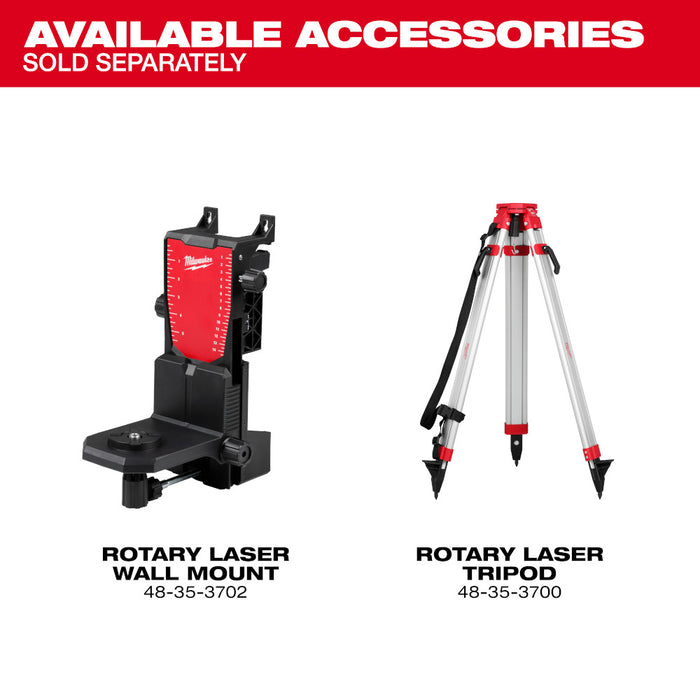 Milwaukee M18™ Red Exterior Rotary Laser Level Kit w/ Receiver