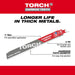 Milwaukee 9" 8 TPI TORCH™ with Carbide Teeth SAWZALL® Blades (3 PK)