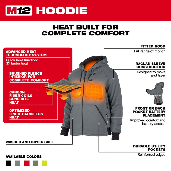 Milwaukee M12™ Heated Hoodie Kit Gray 2X