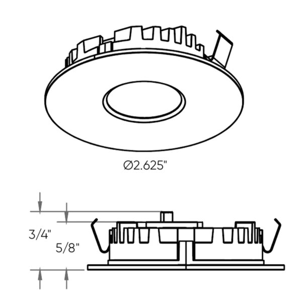 Dals Lighting White Color Temperature Changing Recessed 12V Superpuck, Model 4001-CC-WH*