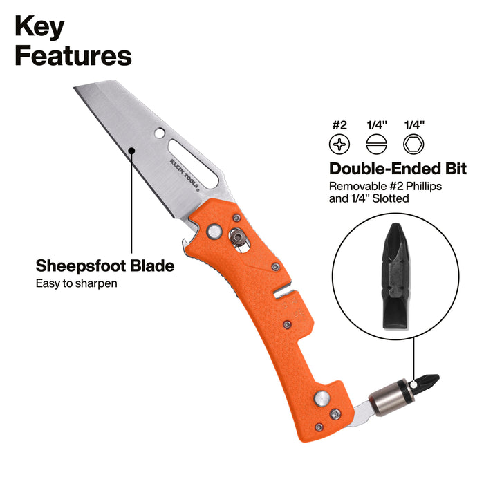 Klein Tools Electrician's Pocket Knife with Driver