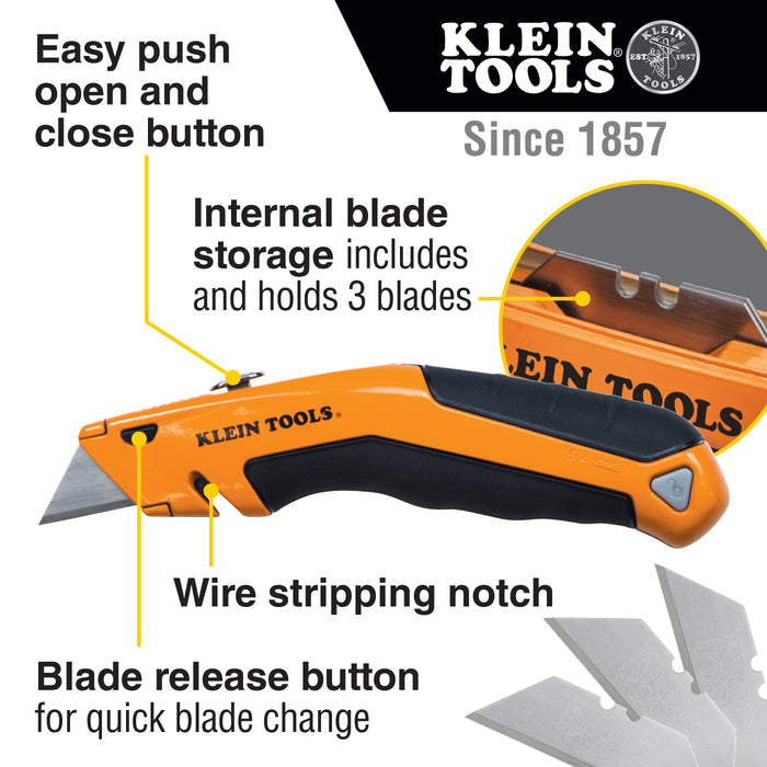 Klein Tools Klein-Kurve Retractable Utility Knife, Model 44133*