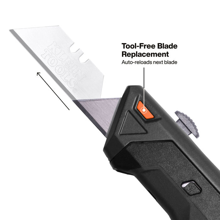 Klein Tools Auto-Loading Retractable Utility Knife with Dual-Sided Blade Magazine