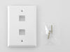 Gigamedia Faceplate 2 Port Vertical Wh