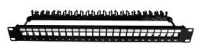 Gigamedia Empty Patch Panel 24P 1U Black