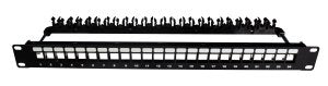 Gigamedia Empty Patch Panel 24P 1U Black
