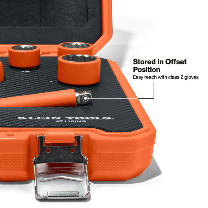 Klein Tools Insulated Ratchet and Socket Set, 12-Piece
