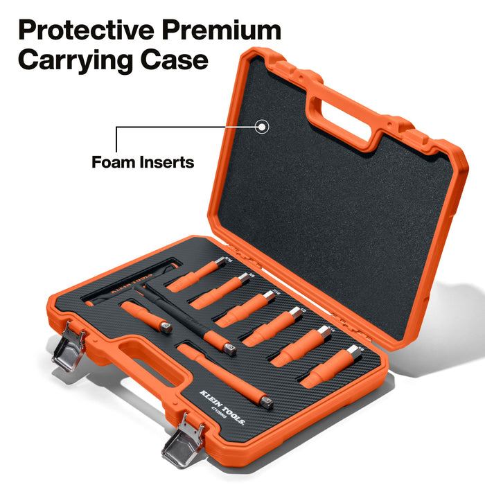 Klein Tools Insulated T-Handle and Hex Bit Set, 9-Piece