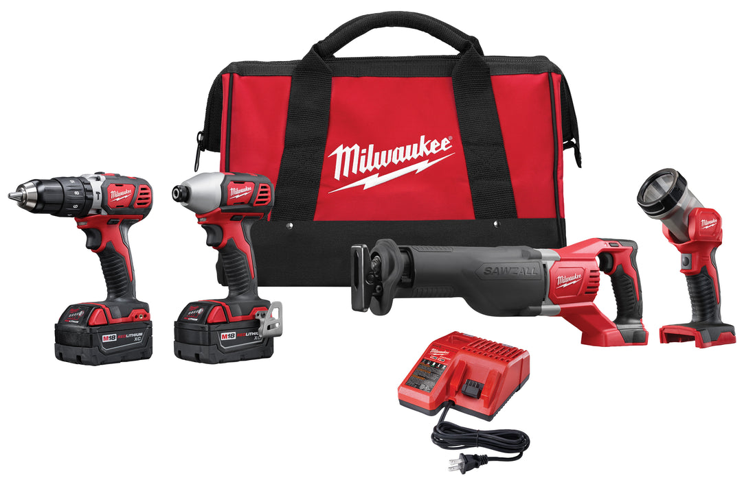 Milwaukee M18™ Cordless Lithium-Ion 4-Tool Combo Kit 2696-24