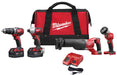 Milwaukee M18™ Cordless Lithium-Ion 4-Tool Combo Kit 2696-24