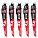 Milwaukee 6" 5 TPI AX w/NITRUS Carbide Teeth SAWZALL Blade for Wood with Nails 5PK