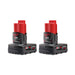 Milwaukee M12 REDLITHIUM XC4.0 Battery Two Pack