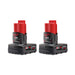 Milwaukee M12 REDLITHIUM XC4.0 Battery Two Pack