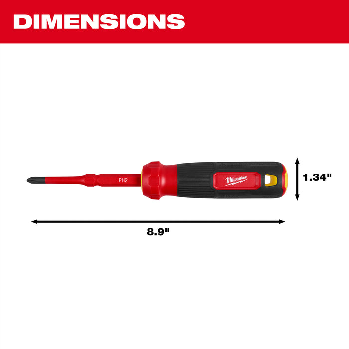 Milwaukee 2-in-1 1000V Insulated Flip Shank Multi-Bit Screwdriver