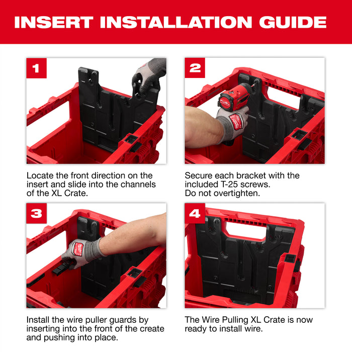 Milwaukee Wire Pulling Inserts for PACKOUT XL Crate