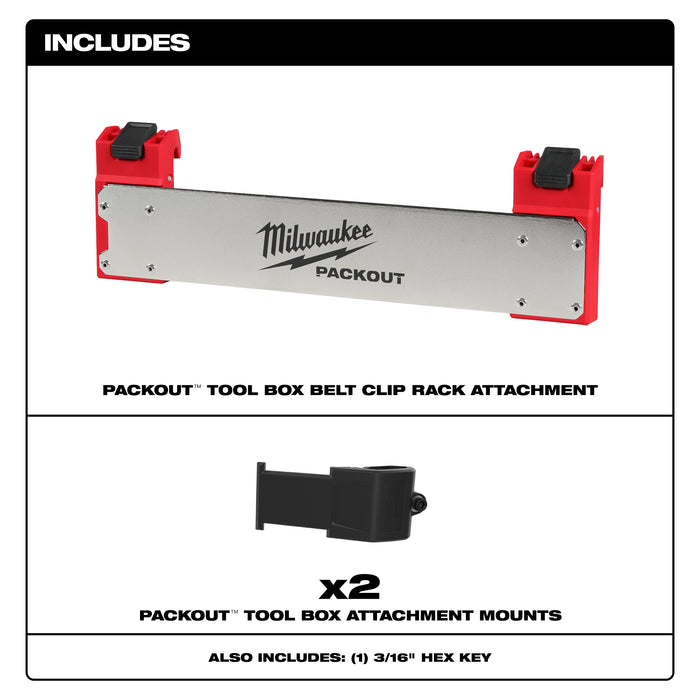 Milwaukee PACKOUT Tool Box Belt Clip Rack Attachment