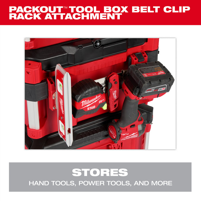 Milwaukee PACKOUT Tool Box Belt Clip Rack Attachment