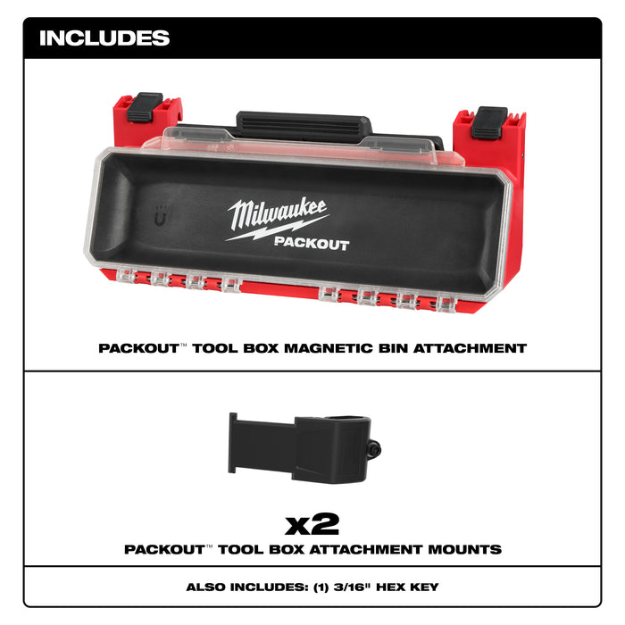 Milwaukee PACKOUT Tool Box Magnetic Bin Attachment