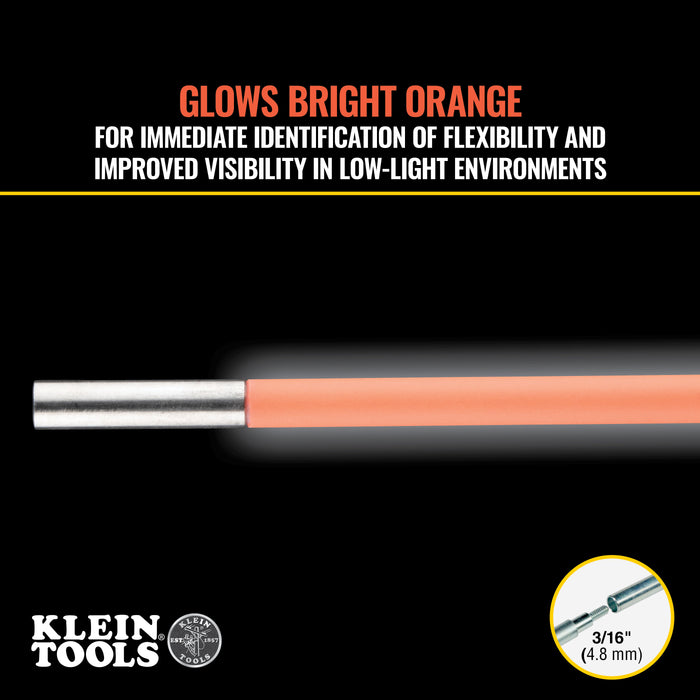 Klein Tools Lo Flex Glow Fish Rod, 5', Orange, Model 50053*
